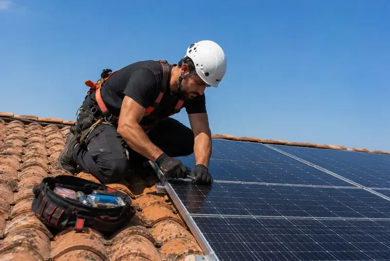Maintenance et monitoring de panneaux solaires à Régusse